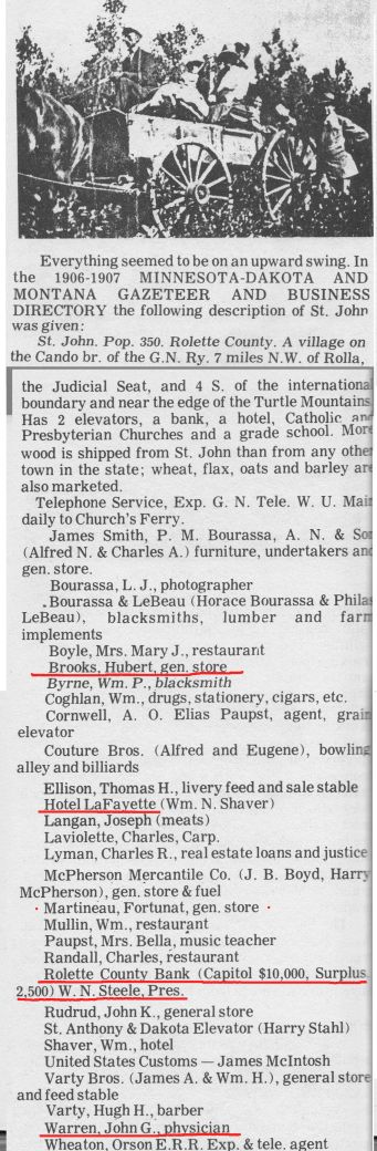  St John ND Main Street Directory 1